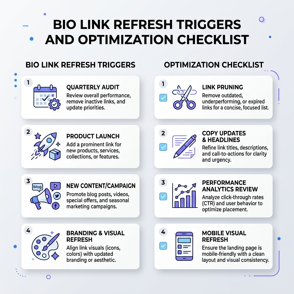 Bio Link Refresh Triggers and Optimization Checklist