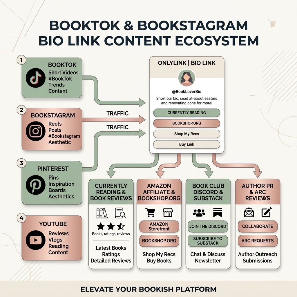 BookTok and Bookstagram Bio Link Content Ecosystem