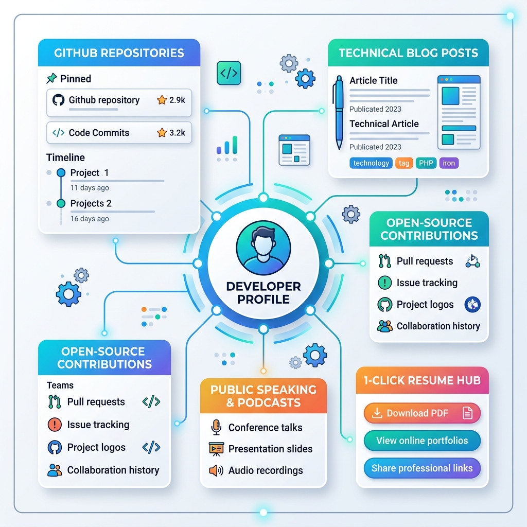 Developer Personal Branding Framework in Light Theme