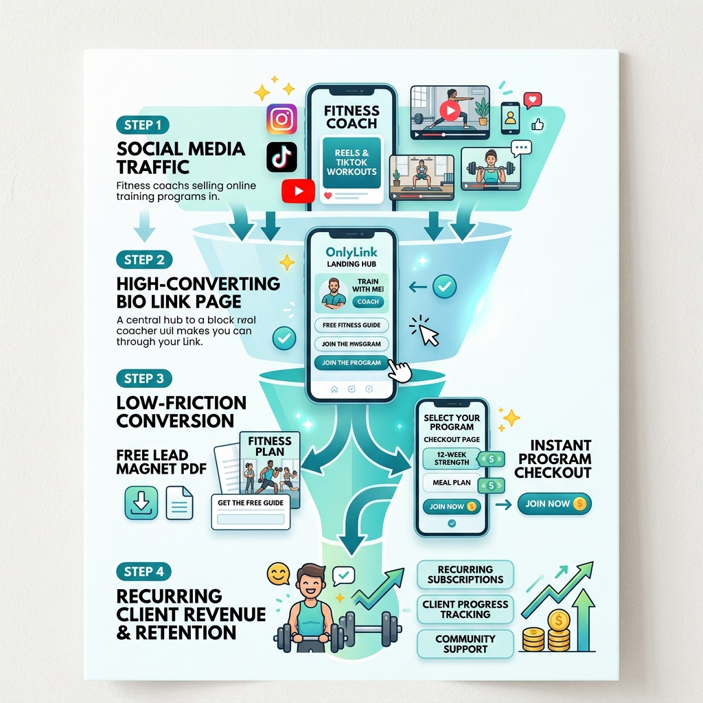 Fitness Coach Sales Funnel Infographic