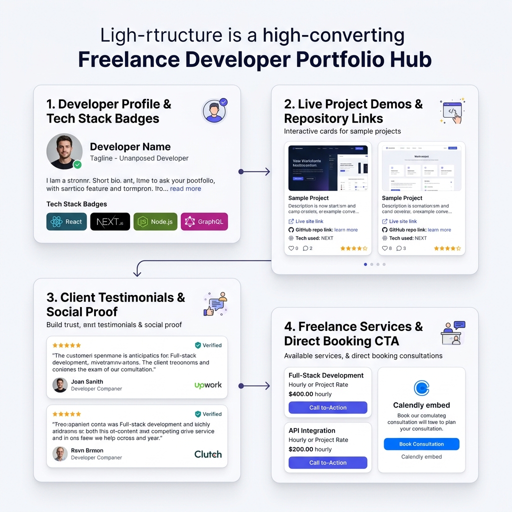 High-Converting Freelance Developer Portfolio Hub Structure