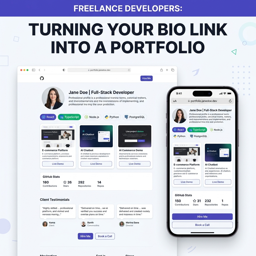 Freelance Developers: Turning Your Bio Link into a Portfolio
