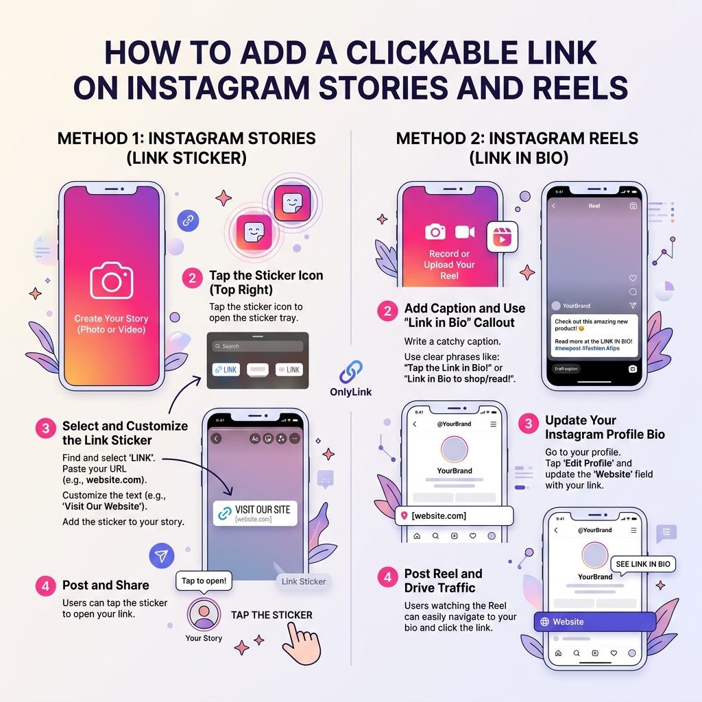 How to Add a Clickable Link on Instagram Stories and Reels