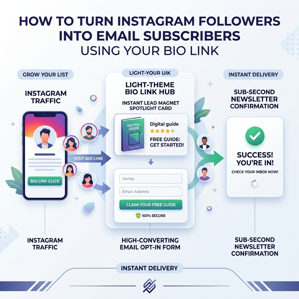 How to Turn Instagram Followers into Email Subscribers Using Your Bio Link