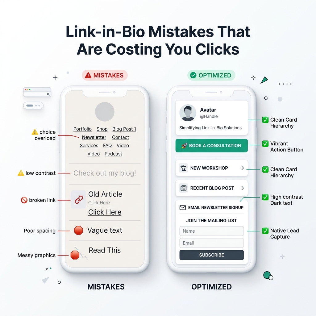 Link-in-Bio Mistakes That Are Costing You Clicks