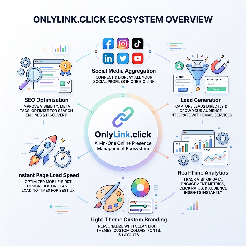 OnlyLink.click All-in-One Online Presence Management Ecosystem