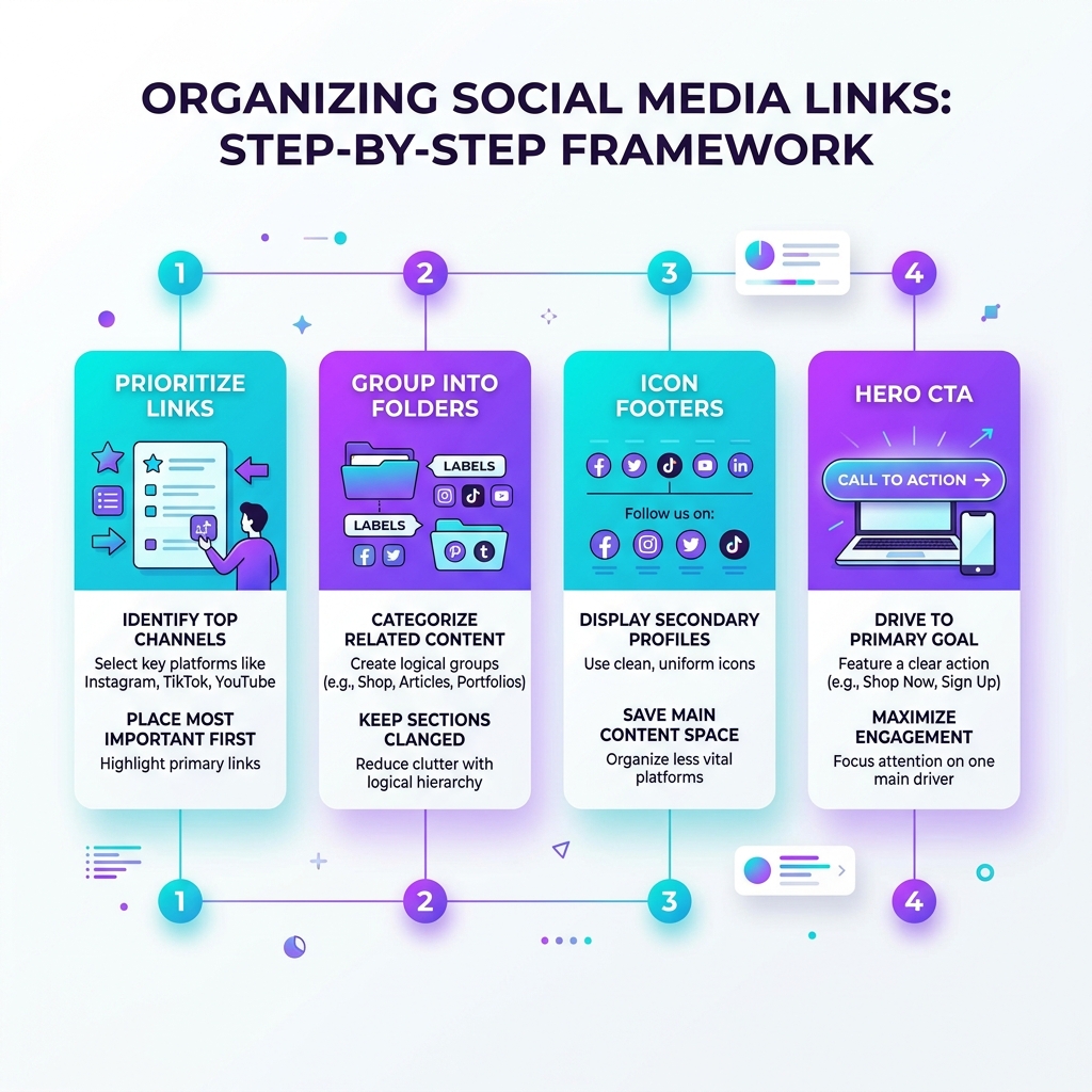 Organizing Social Links Step-by-Step Framework
