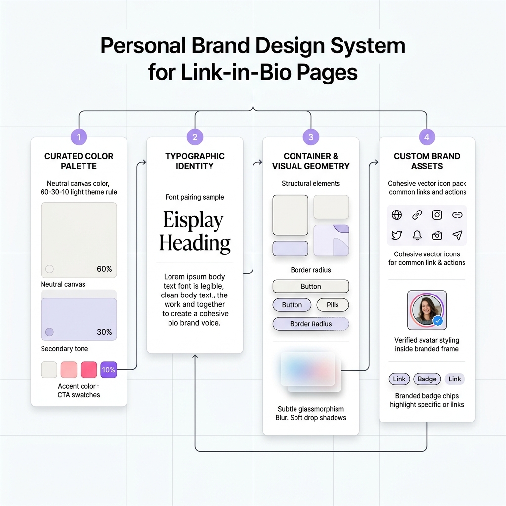 Personal Brand Design System for Link-in-Bio Pages Diagram