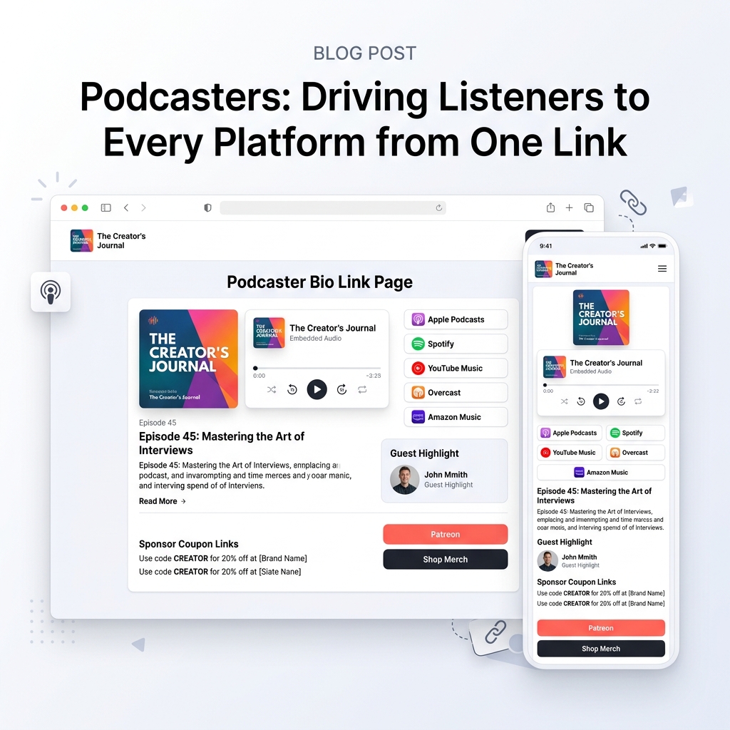Podcasters: Driving Listeners to Every Platform from One Link