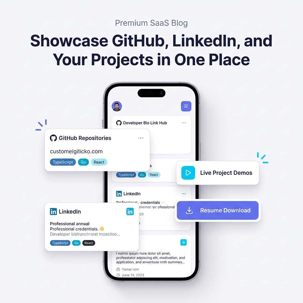 Showcase GitHub, LinkedIn, and Your Projects in One Place