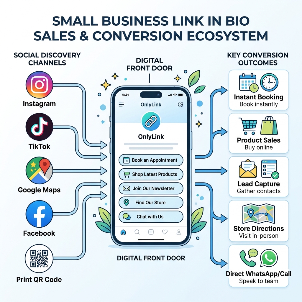 Small Business Link in Bio Sales & Conversion Ecosystem