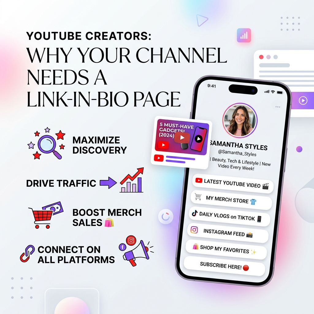 YouTube Creators: Why Your Channel Needs a Link-in-Bio Page