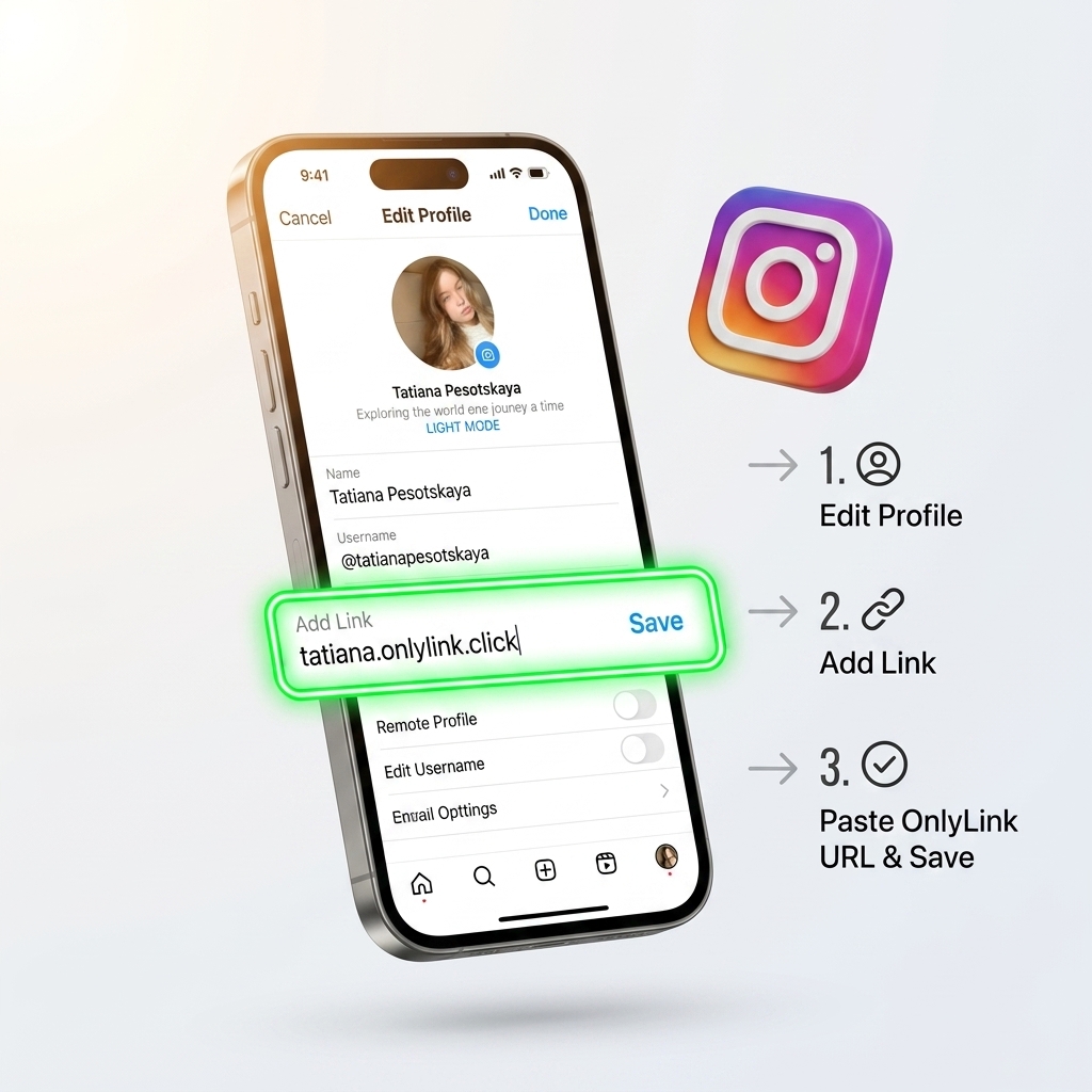 OnlyLink Mobile Bio Link Page Preview