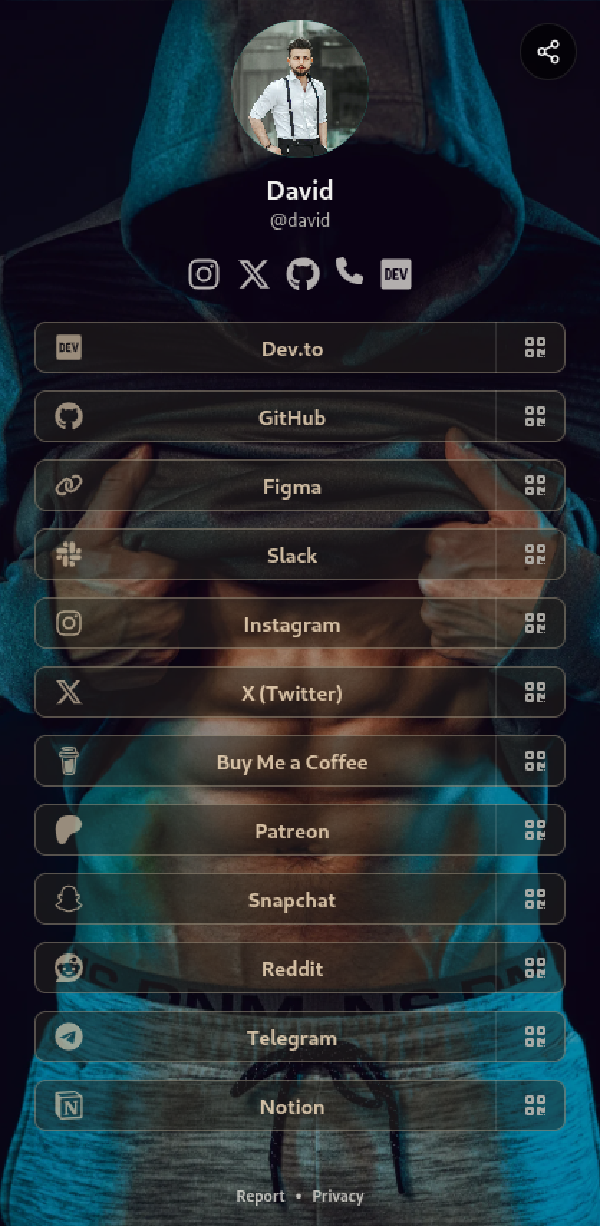 Creator Profile Showcase - @david