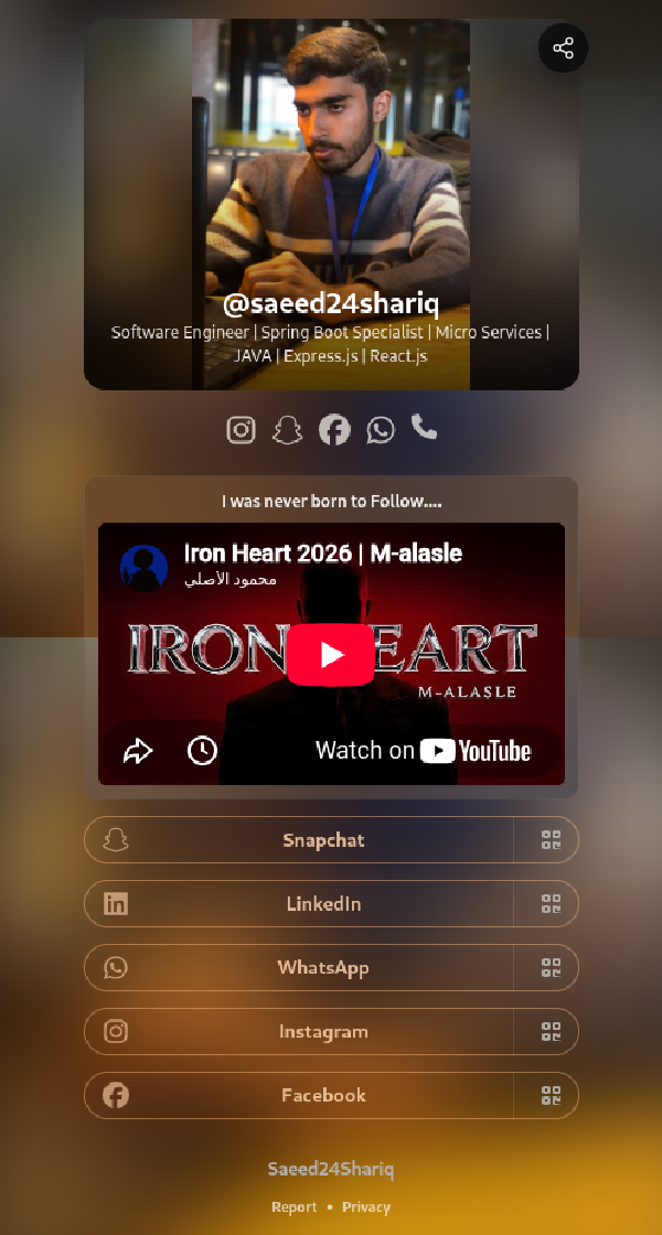 Creator Profile Showcase - @saeed24shariq
