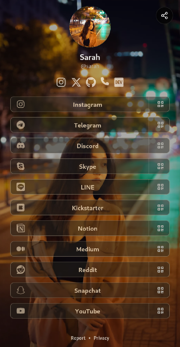 Creator Profile Showcase - @sarah
