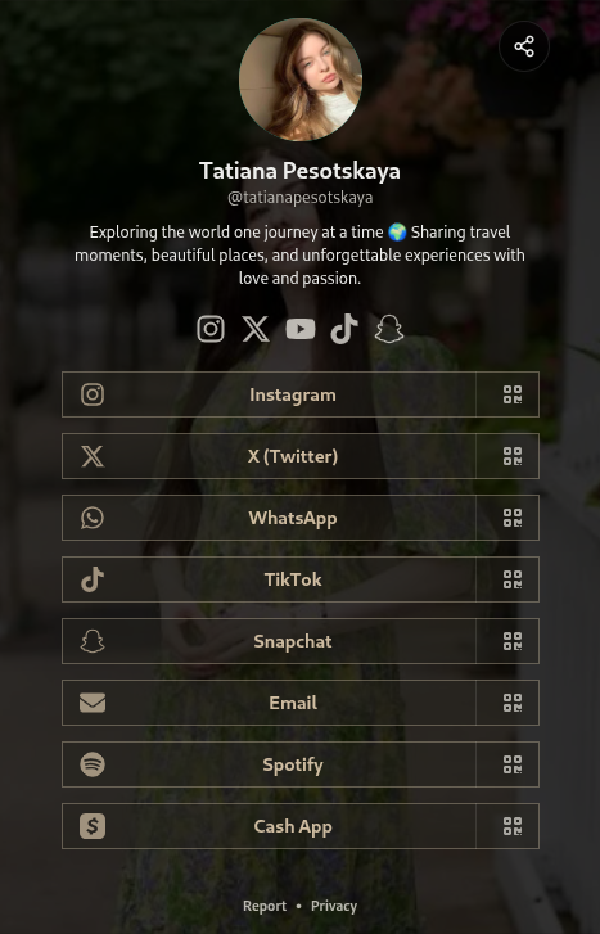 Creator Profile Showcase - @tatianapesotskaya